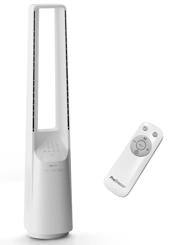 Pro Breeze 101cm Rotorloser Ventilator 🌀 - Turmventilator mit LED Display und Fernbedienung