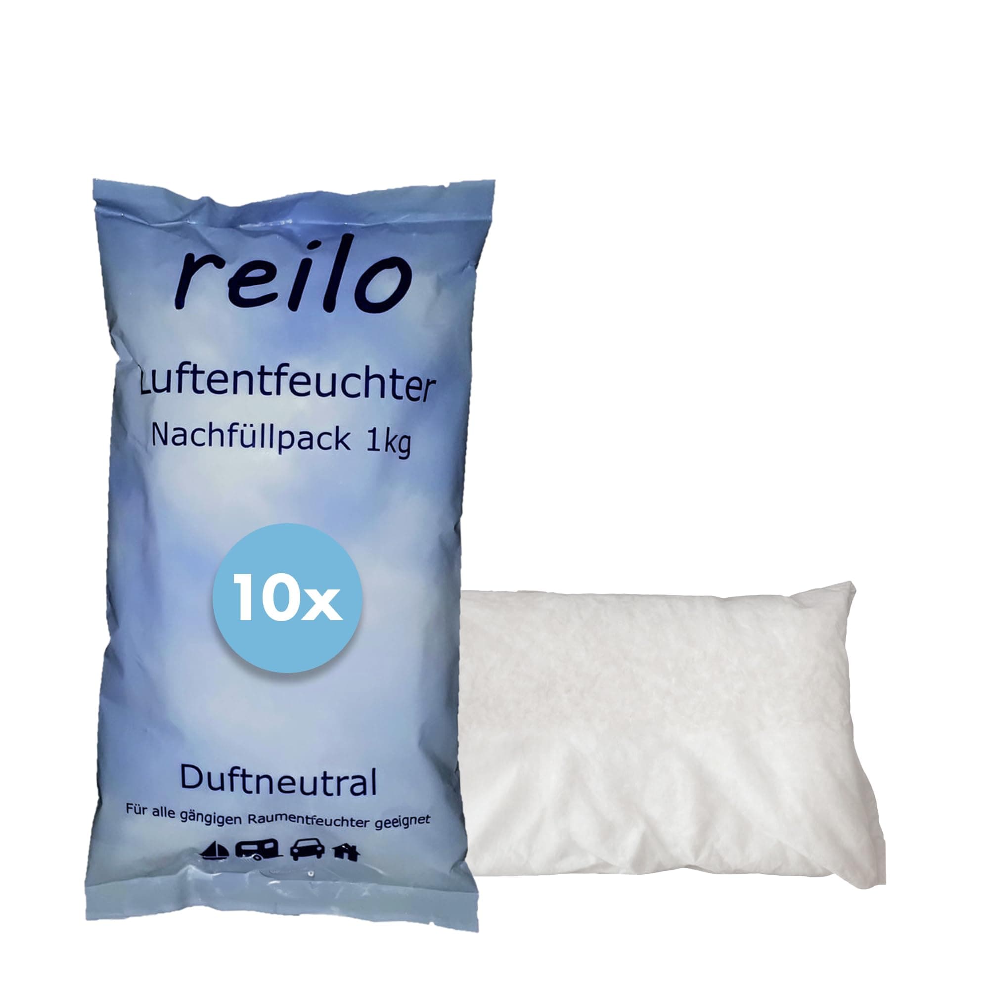 🔥 Deal des Tages! Reilo 10x 1kg Luftentfeuchter Granulat (Calciumchlorid) - Staffelpreis