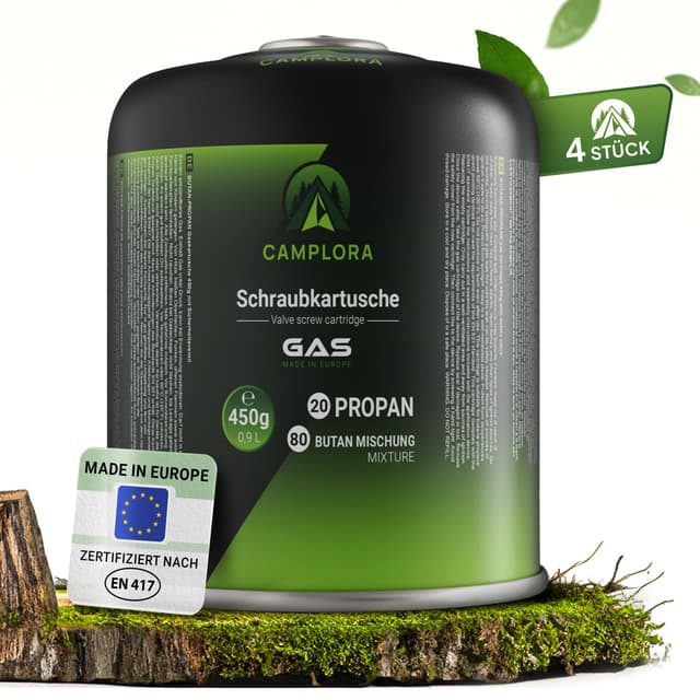 Camplora 4x 450g Gaskartuschen für Weber Gasgrill