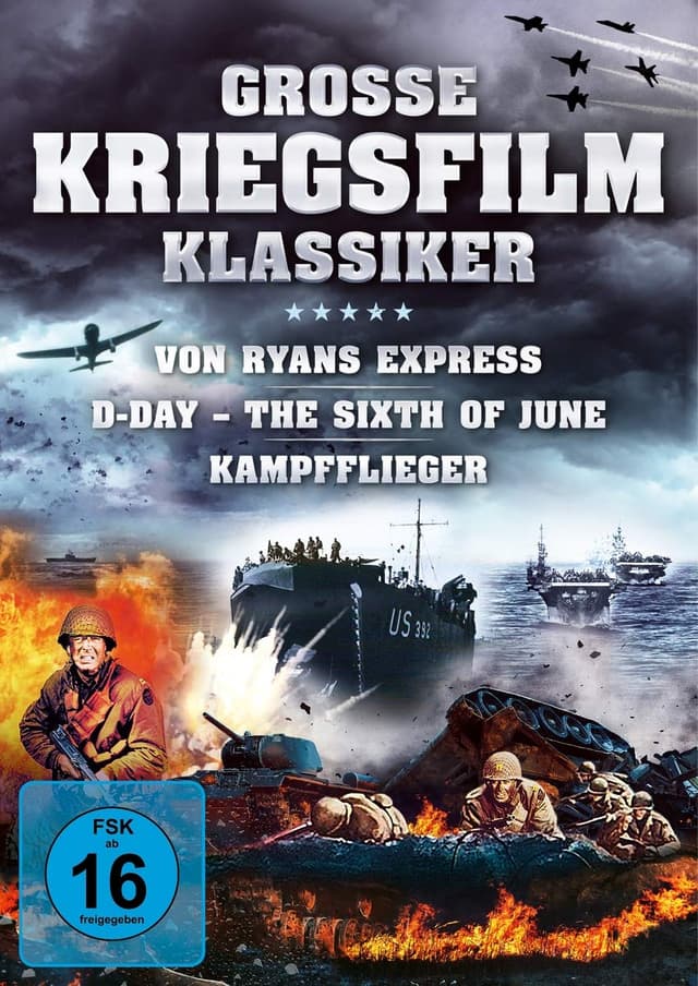 🎬 Große Kriegsfilm-Klassiker - Von Ryans Express, D-Day – The Sixth of June, Kampfflieger [3 DVDs] 🎥