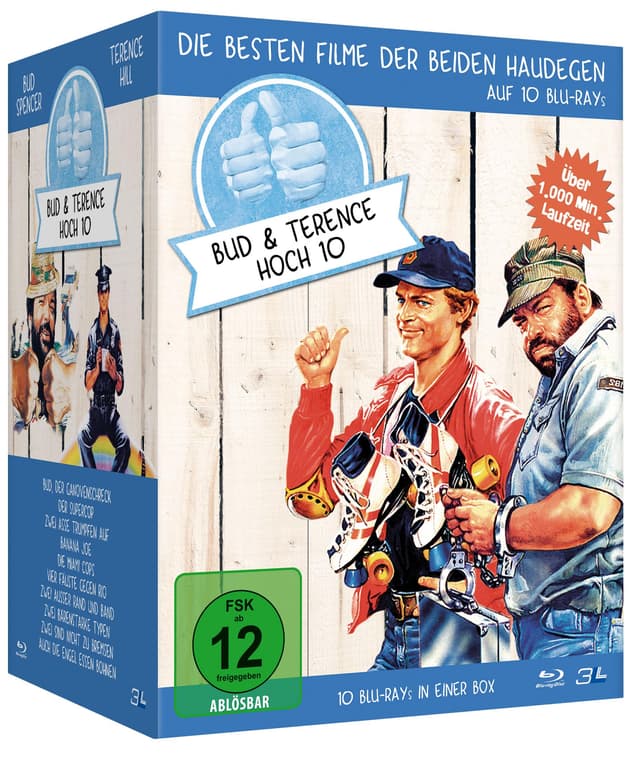 🎬 BUD SPENCER & TERENCE HILL Hoch 10 - 10er Blu-ray Haudegen-Box 📀💥