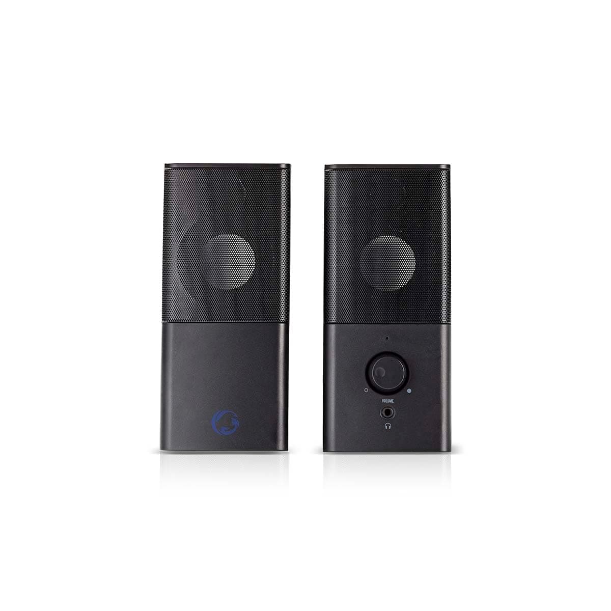 🔊 Nedis Gaming-Lautsprecher 2.0-6W USB 3,5-mm-Klinke - PC Notebook 1.20 m ABS Schwarz/Silber 🎮