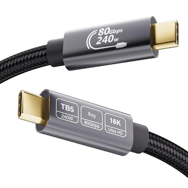 EUDOBEL USB C Thunderbolt 5 Kabel 80Gbps 3m 🚀