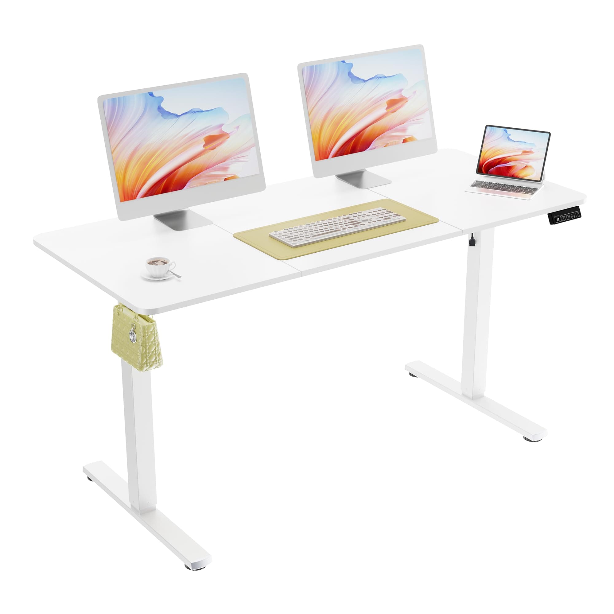 ERGOMAKER Höhenverstellbarer Schreibtisch 140x60cm ✨ Elektrisch Höhenverstellbar mit Memory-Funktion