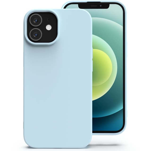 📱 Zuvirelx Glatte Silikon Hülle für iPhone 12 Mini - Eisblau iPhone 12 Mini Eisblau 📱