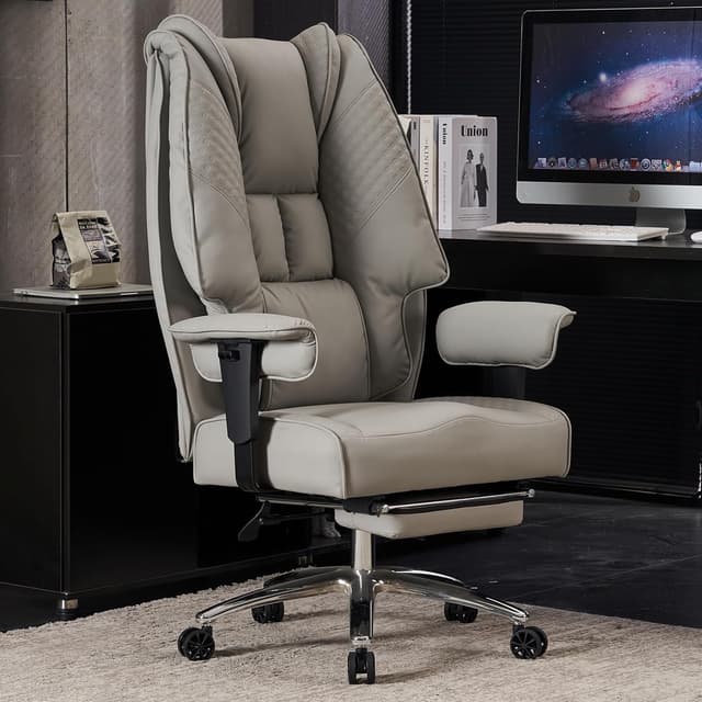 EXCEBET Bürostuhl Ergonomisch mit Hoher Rückenlehne und Verstellbaren Armlehnen 💺🌟