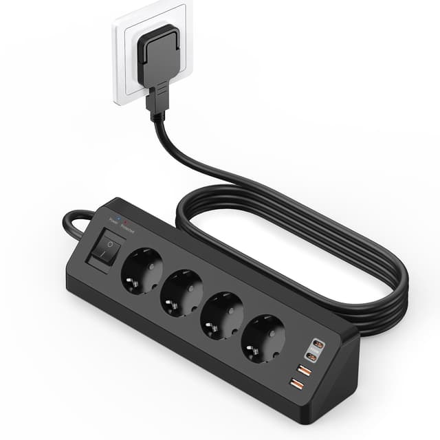 SUDEERY 8 in 1 Steckdosenleiste mit USB C und Flachstecker 🛠️🔌
