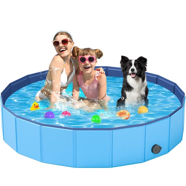 YSJILIDE Hundepool, 160 x 30CM für Kleine, Mittlere & Große Hunde 🐶💦