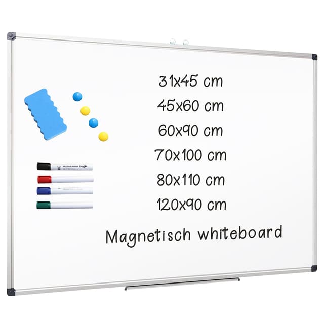🎨 XIWODE Whiteboard mit Stiftablage, Pinnwand Tafel | Magnetisch & beschreibbar