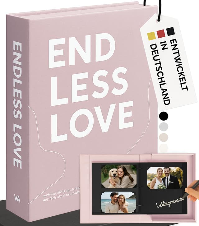 Velara Fotoalbum zum Selbstgestalten 📸 | Erinnerungsbuch & Gästebuch | Endless Love 💕