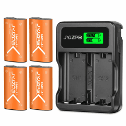 🎮 4 x 2800mAh Akku für Xbox One/Series X&S Controller + Ladegerät