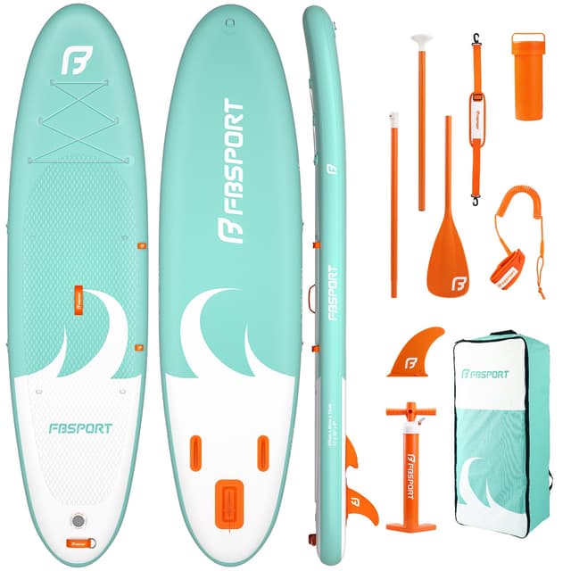 🏄‍♂️🌊 FBSPORT Aufblasbares Stand Up Paddling Board 335x84x15 cm Green