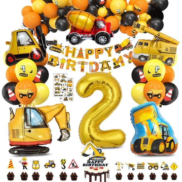 Bluelves XXL Bagger Deko Kindergeburtstag 2 🚜🎈🎉