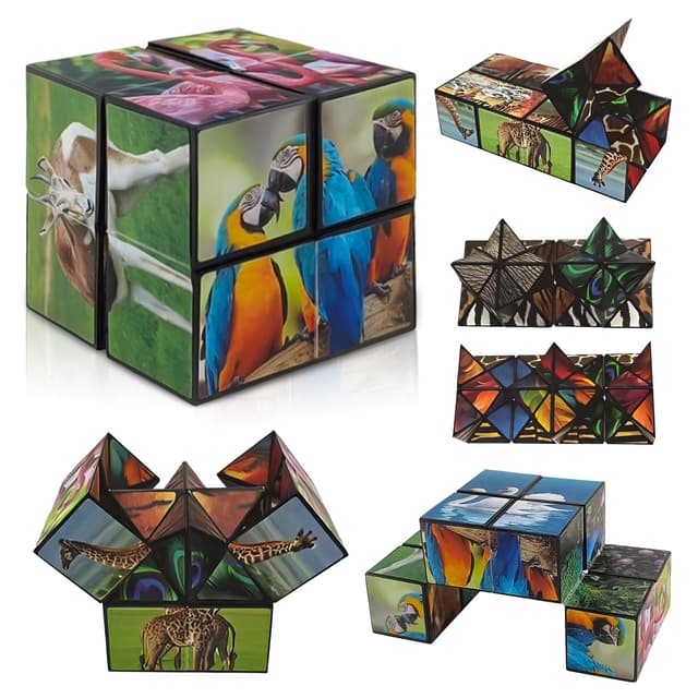 Tierwürfel Zauberwürfel Infinity Cube Set | 2 in 1 Magic Cube | Sternenwürfel Zauberwürfel Set