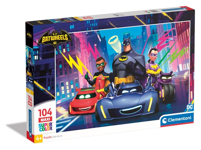 Clementoni Batwheels Kinder Puzzle 104 Maxi Teile 🧩 - Batwheels Puzzle 62 x 42 cm für Kinder ab 4 Jahre