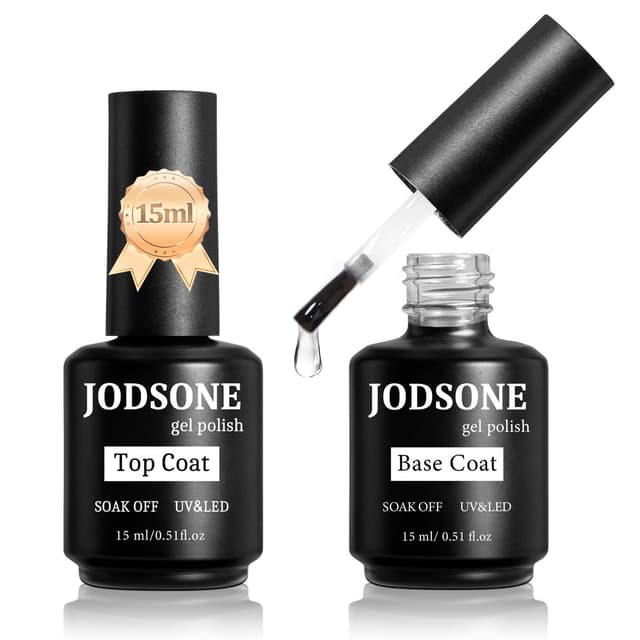 🌟 JODSONE 15ml x 2 Base Coat Top Coat Gel UV Set 🌟