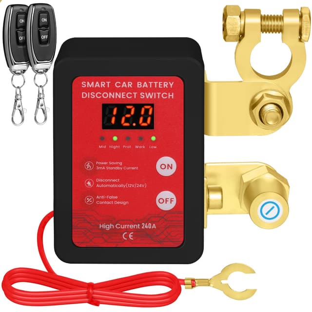 🔋 12V Batterie Trennschalter mit Drahtloser Ferngesteuerter