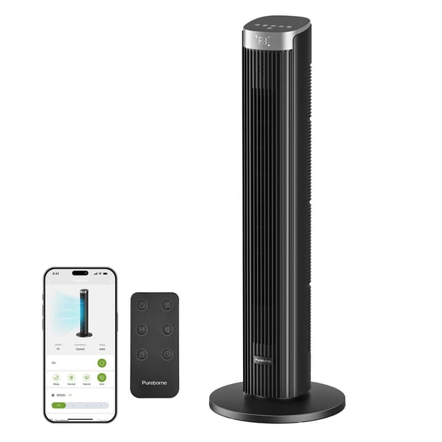 Pureborne 91CM Leiser Ventilator mit WLAN & Fernbedienung 🌬️