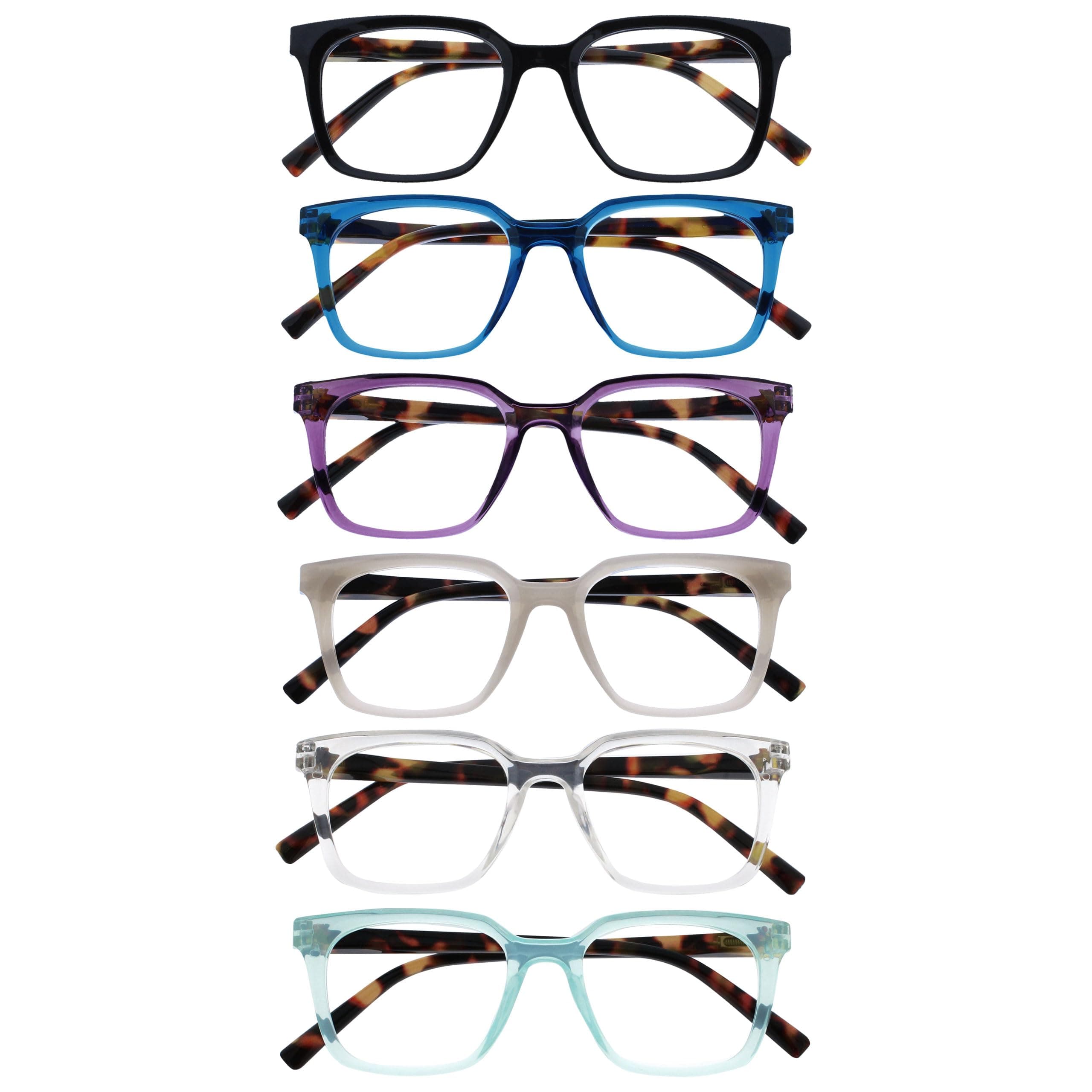 OPULIZE KOI Lesebrille - Große Rechteckige Brillenfassung - Herren Damen