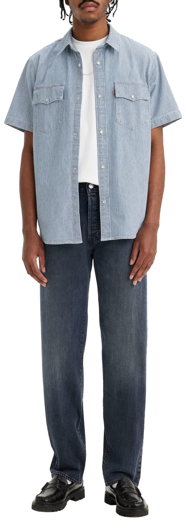 👖 Levi's Herren 501 Original Fit Jeans 36W / 32L Blue Black Stretch - 38% Rabatt!