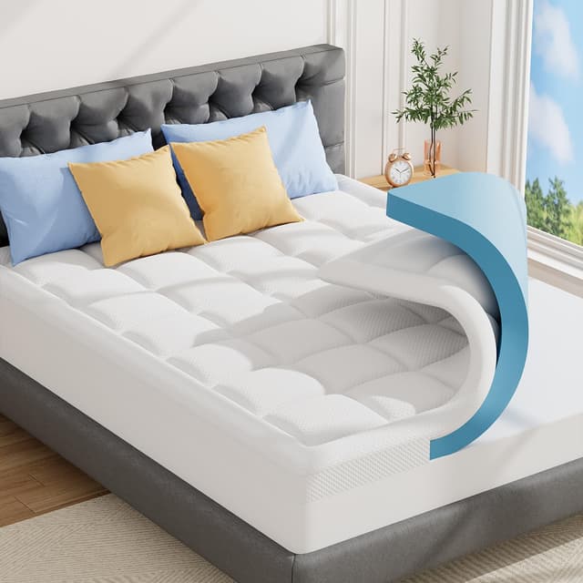 ABENE Matratzen Topper 160x200cm H3 Gel Memory Schaum Topper mit Waschbar Bambusfaser Bezug ⭐️