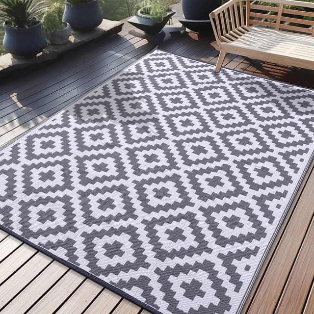 🌞 Homaxy Outdoor Teppich Wetterfest 🌿 Kunststoff Stroh UV-beständig