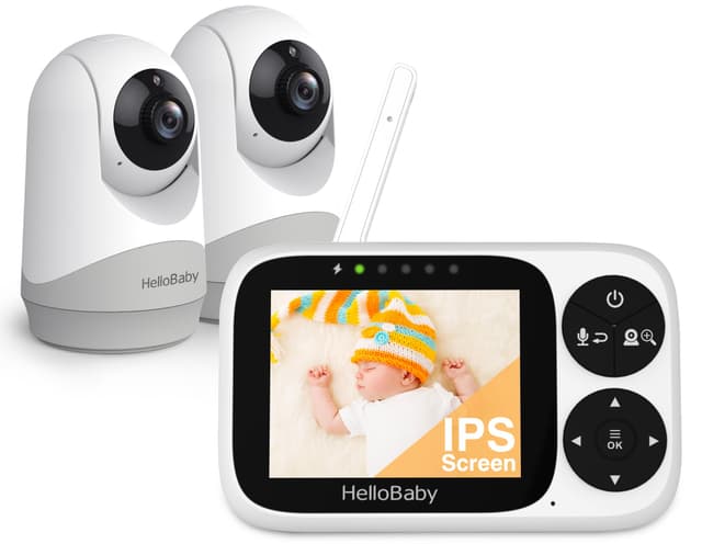 HalloBaby Babyphone mit 2 Kameras, 3,2 Zoll IPS Bildschirm 📷👶
