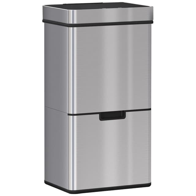 🗑️ HOMCOM Mülleimer mit Sensor 47L + 2 x 12,5L Automatischer Abfalleimer mit Bewegungssensor 🌿