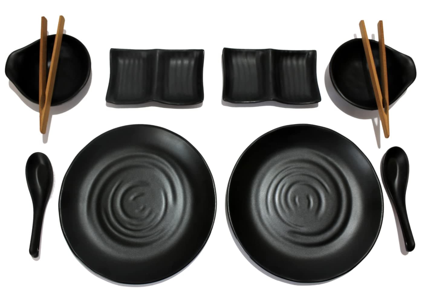 TomYang Asia Fondue Geschirr-Set 🍲🔥 - 10-teiliges Set für Hot Pot, Thai Grill, Sukiyaki & Korean BBQ