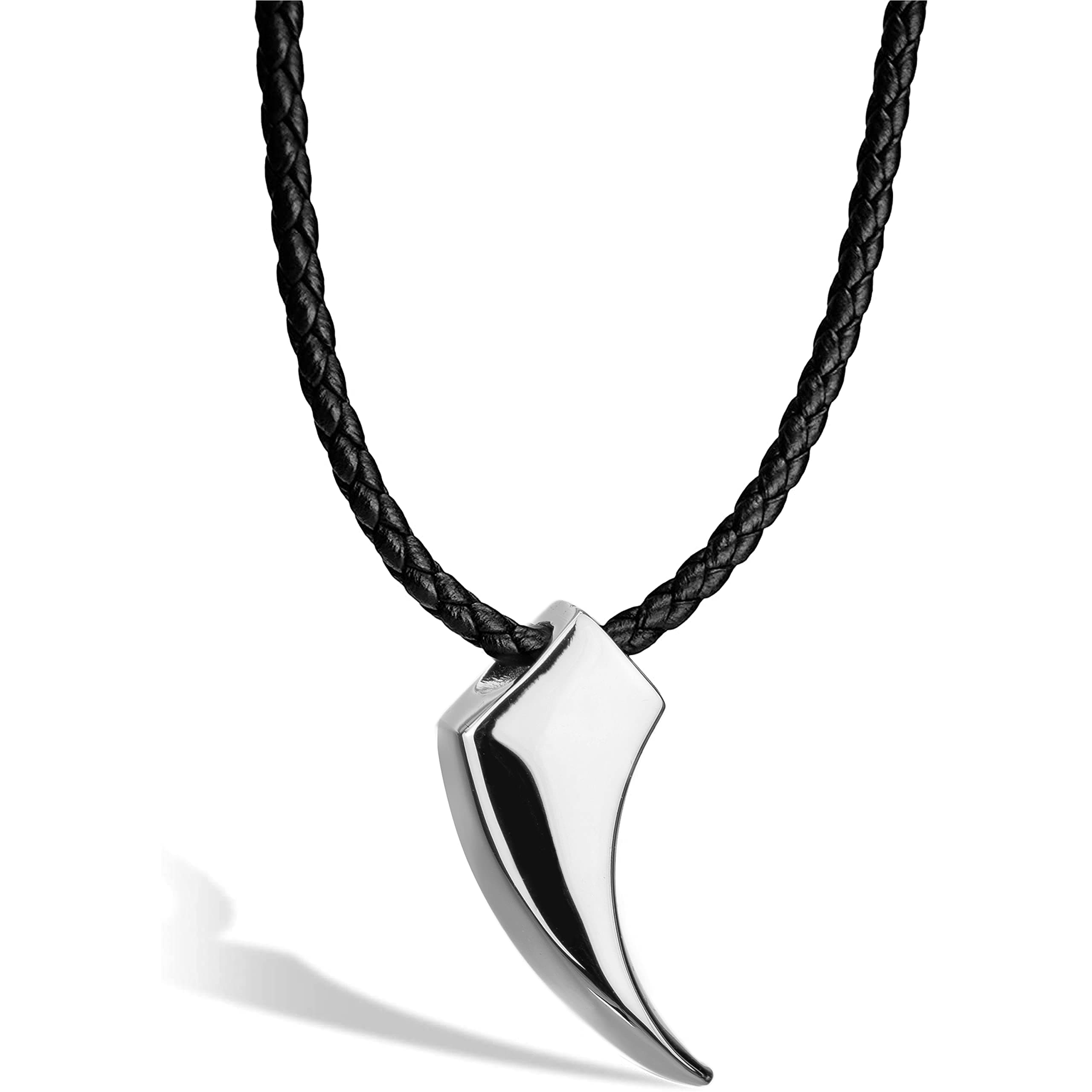🐺 SERASAR Premium Leder Halskette Herren | Edelstahl Anhänger 🎁
