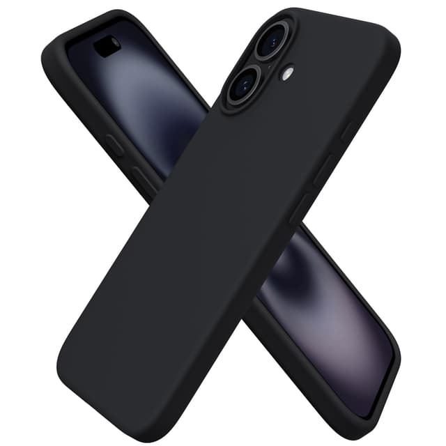 ORNARTO iPhone 16 Hülle Silikon 6,1 Zoll 📱👌 - Schwarz