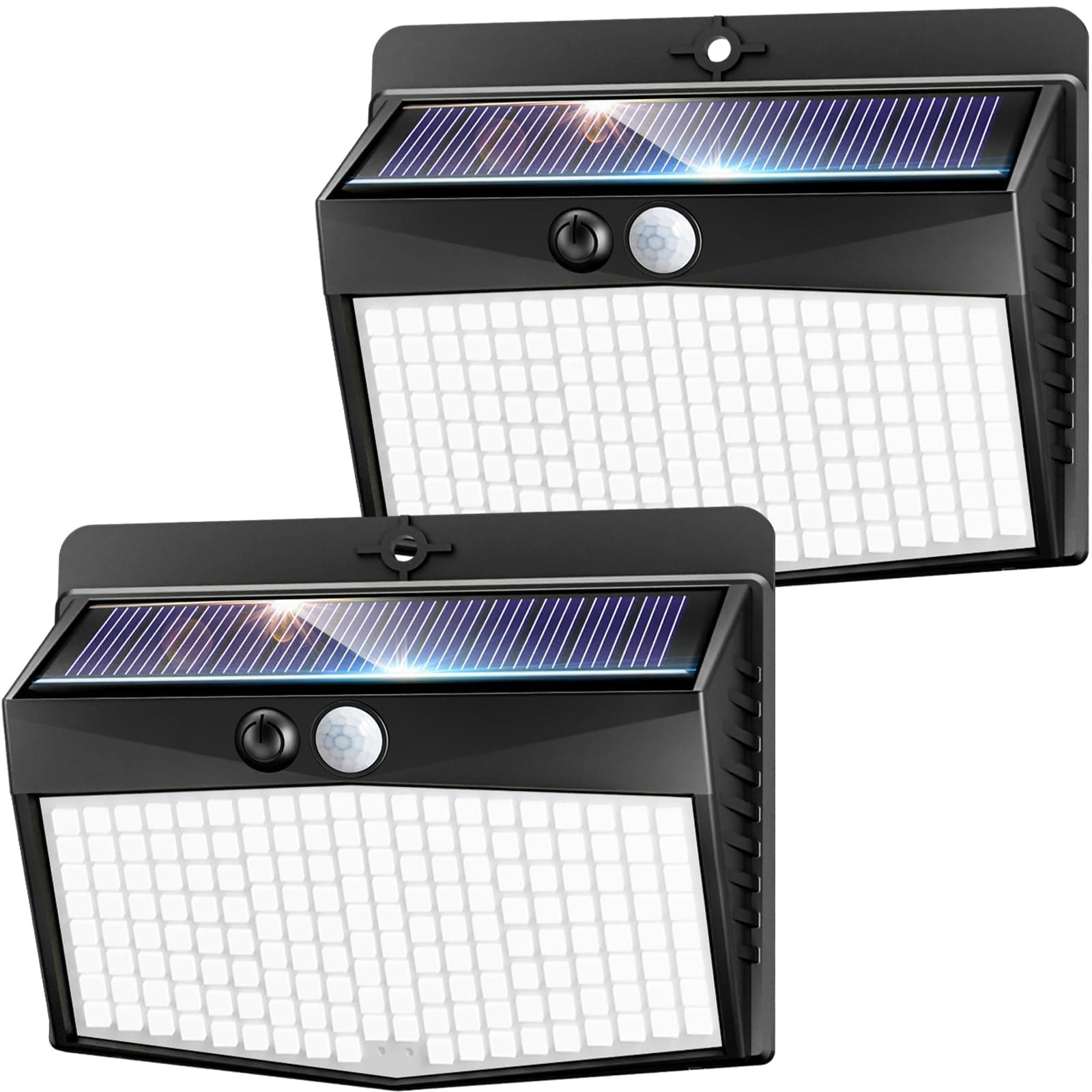 🌞💡 Nipify Solarlampen für Außen mit Bewegungsmelder | 168 LED Superhelle Solar Lampe (2 Stück) - Kaltes Weiß