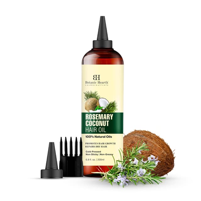 🌿 Botanic Hearth Haaröl mit Rosmarin, Kokos & Avocado + Biotin | 180 ml | Rosemary, Coconut & Avocado Hair Oil