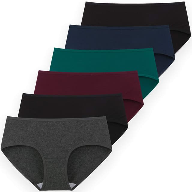 🩲 INNERSY Damen Baumwoll Hipster Unterwäsche 6er Pack S Spätherbst 🎁