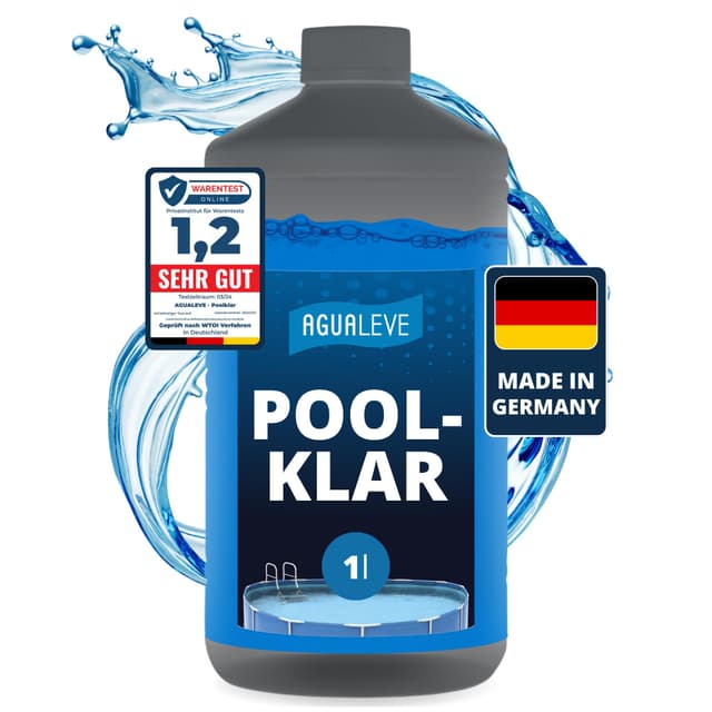 AGUALEVE® Poolklar 1l *NEU* – Kristallklar 2.0 Formel für perfektes Poolwasser 🏊‍♂️