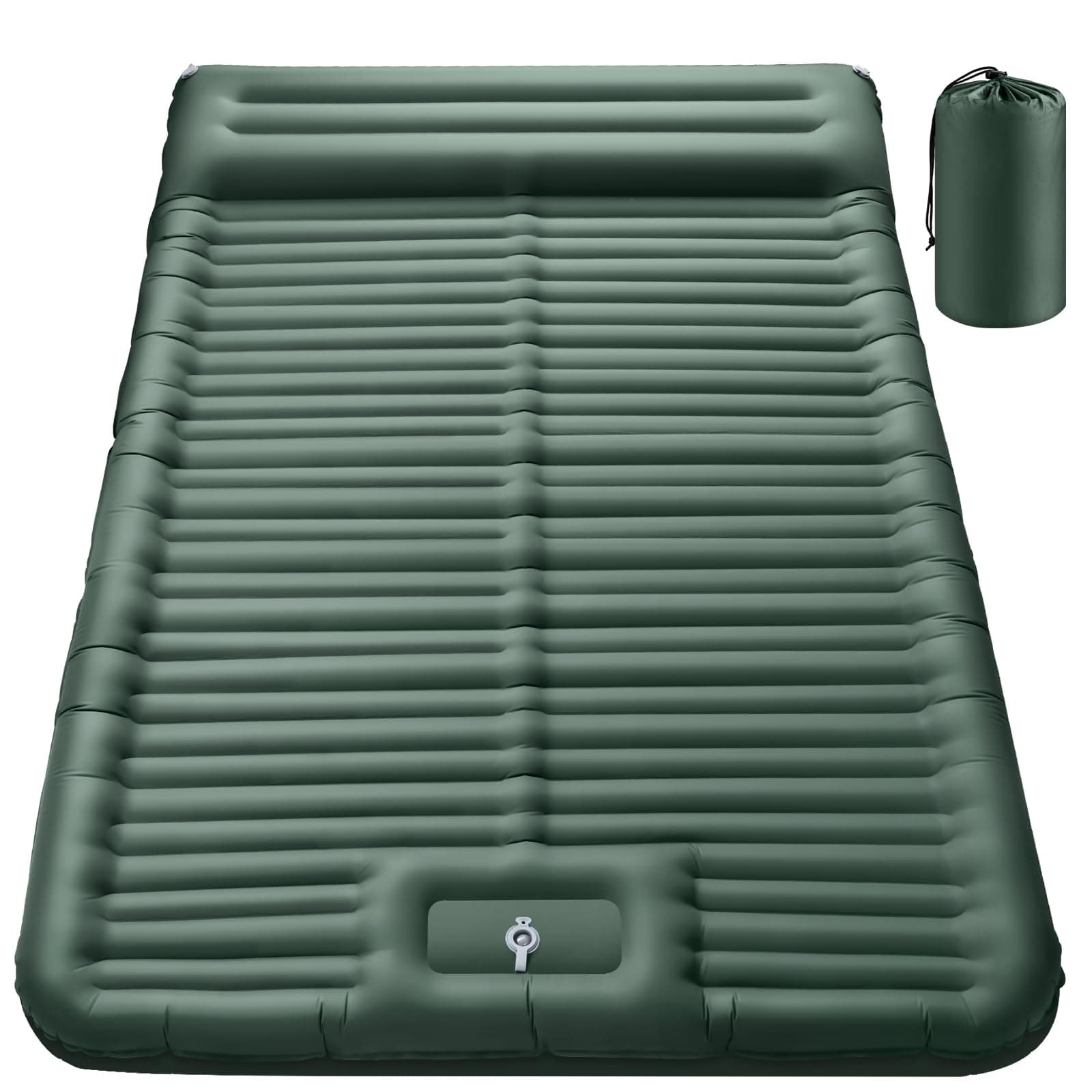 JEMULICE Isomatte Selbstaufblasend - Campingmatte mit Fußpresspumpe & Kissen 🏕️