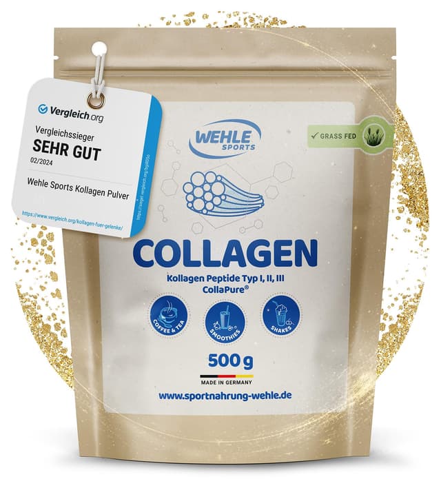 Kollagen Pulver - Bioaktives Kollagen Hydrolysat Peptide 🏅🥛🔍🌱✅
