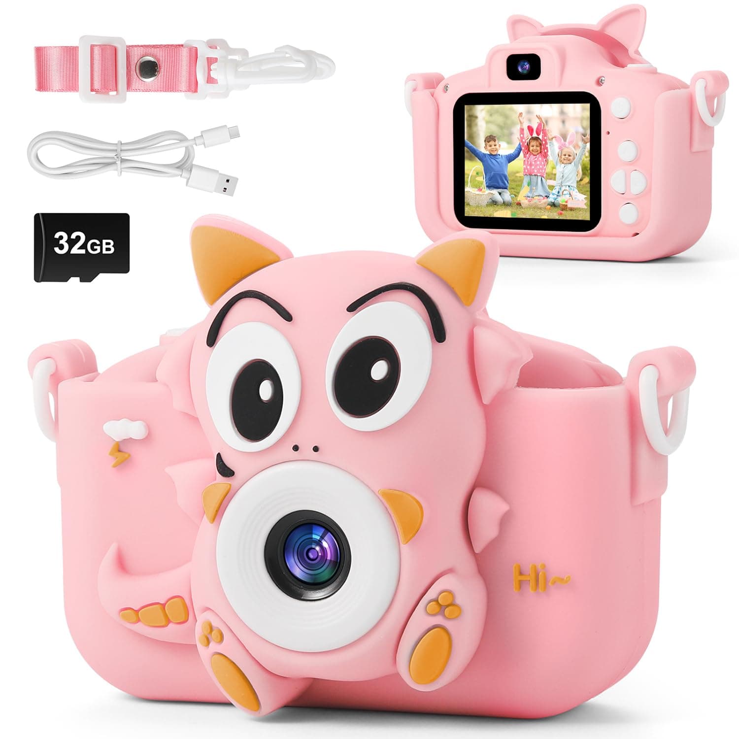 📸 FIVAVA Kinderkamera 1080P 2.0” Bildschirm Kamera Kinder mit 32GB Karte 🦕