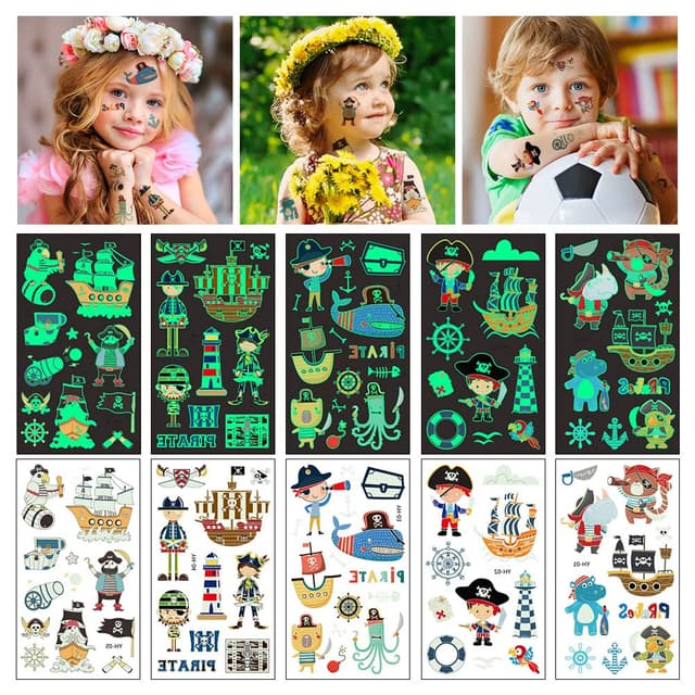 Aomig Kinder Tattoos Set 🦄⚽🦕