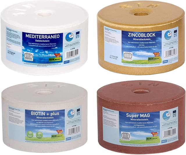 🐴🌿 imima Mineralleckstein Pferd Starter Set 4 x 3 kg 🐑🐐🦌