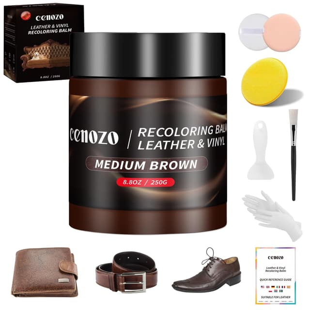 🌟 Profi Leder Reparatur Set: Flüssigleder Mittelbraun 🌟