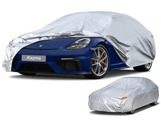 Kayme 6 Schichten Coupé Autoabdeckung Wasserdicht Atmungsaktiv 🚗💦🌞