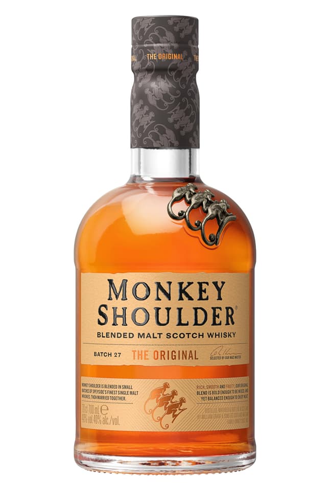 Monkey Shoulder Blended Malt Scotch Whisky 70cl 🐒🥃 - Erstklassiges Whisky-Geschenk Original