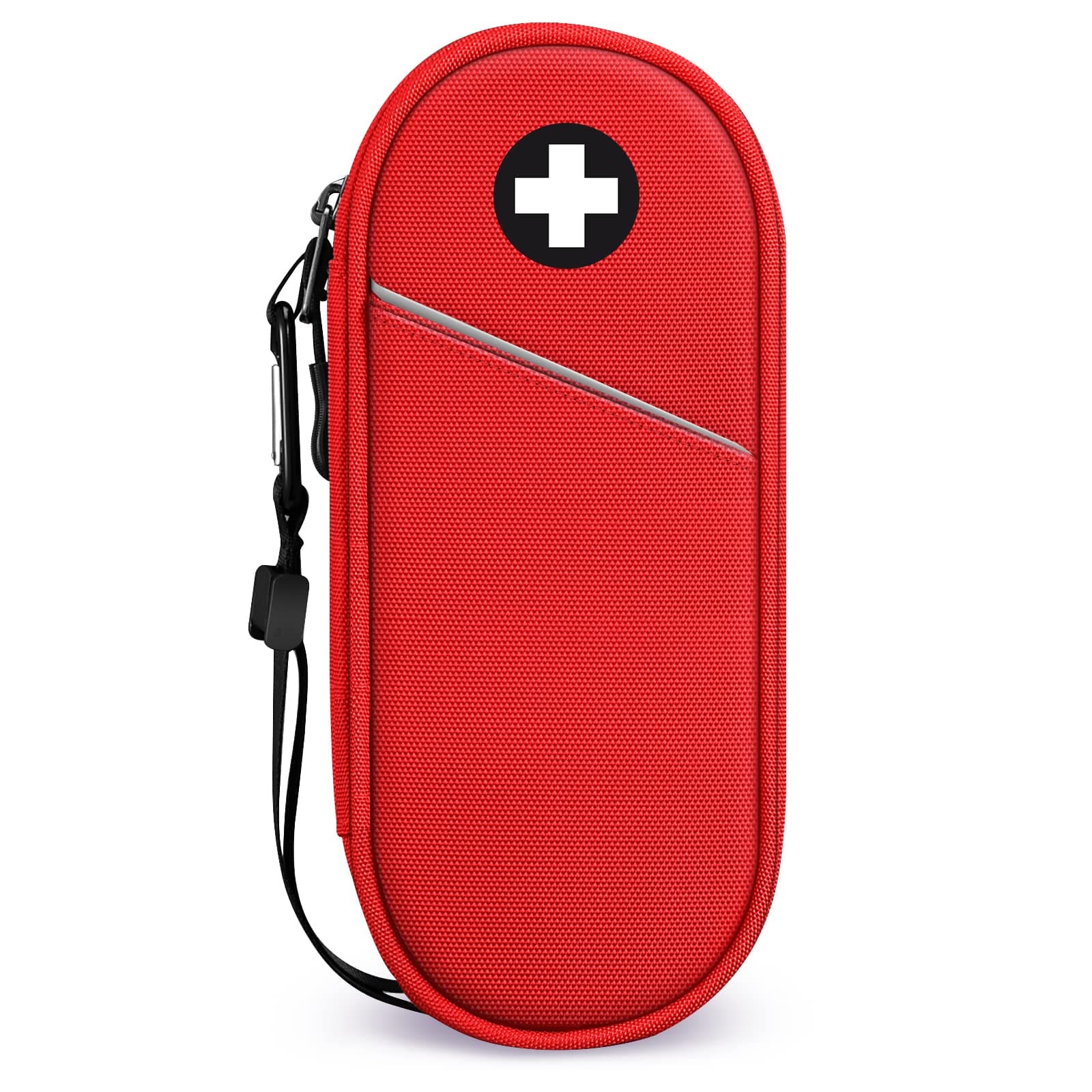 SITHON EpiPen Medical Tragetasche 🩸 Notfalltasche Organizer für 2 EpiPens, Asthma-Inhalator, Anti-Histamin (Rot)