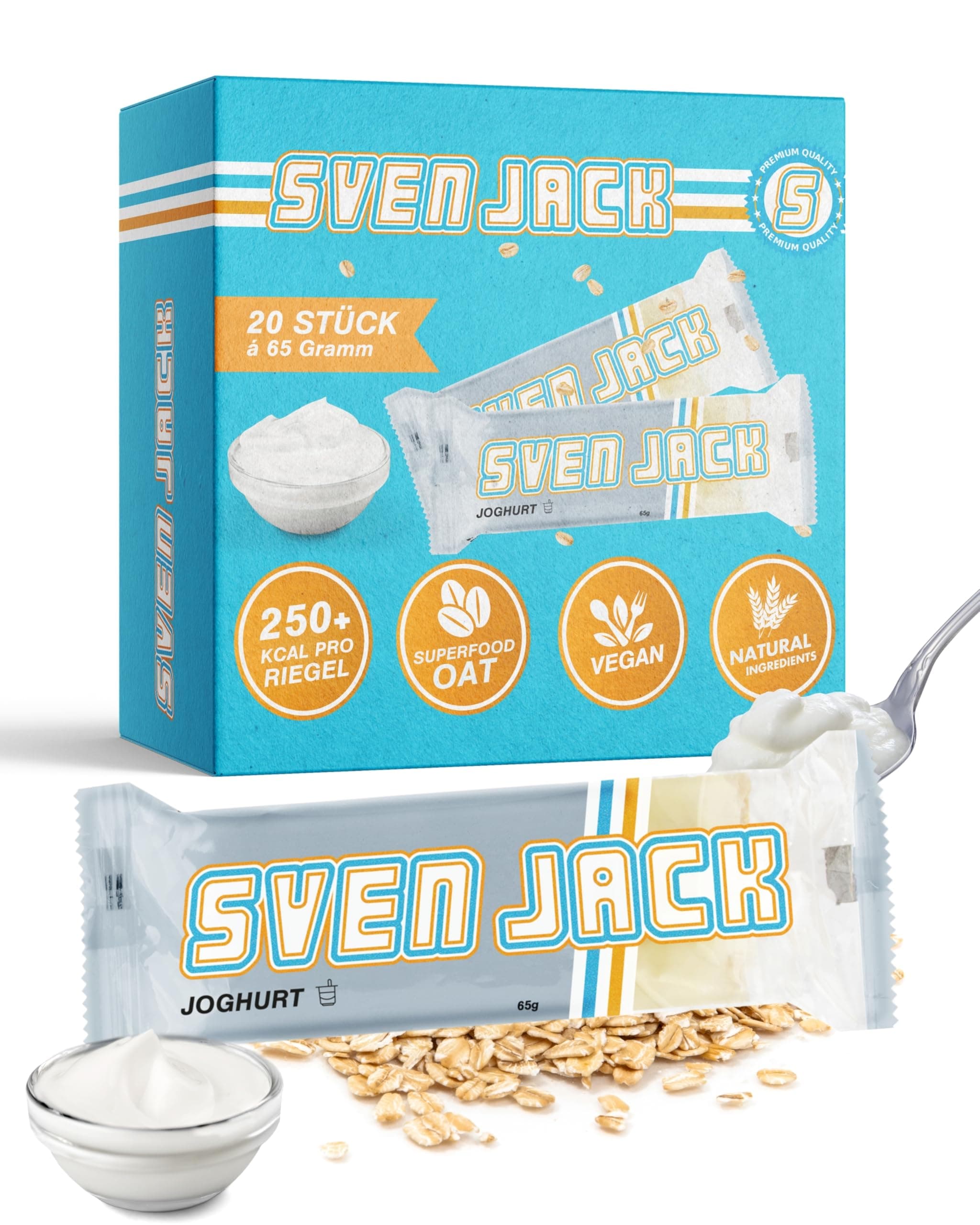 Sven Jack (Energy Cake) Haferriegel Joghurt 20x 65g | Vegan & Laktosefrei