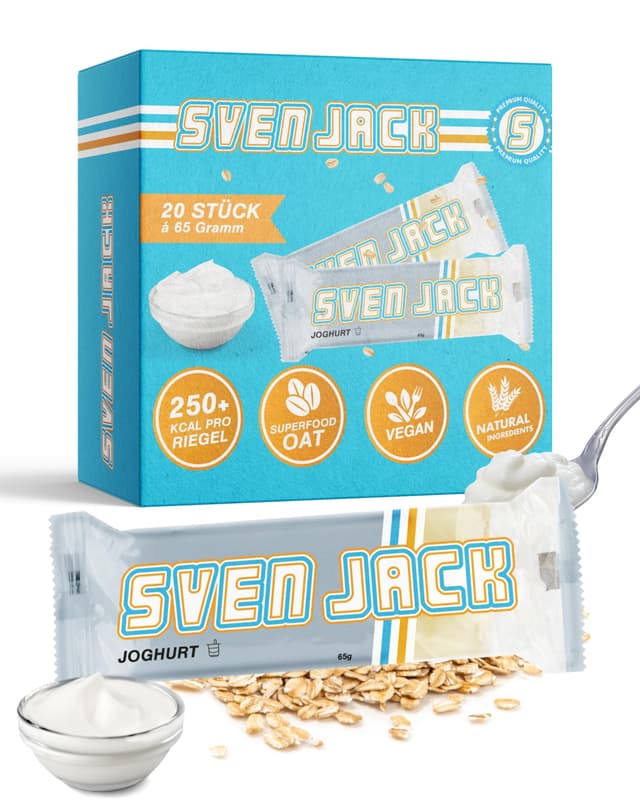 Sven Jack (Energy Cake) Haferriegel Joghurt 20x 65g | Vegan & Laktosefrei