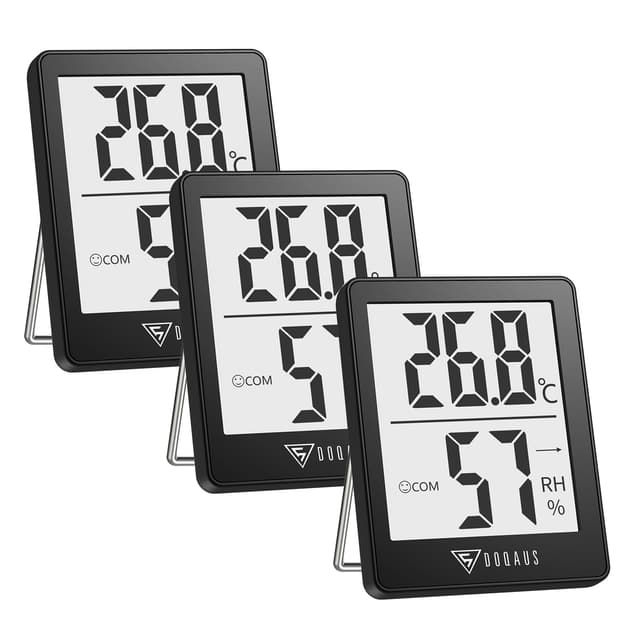 DOQAUS Digital Hygrometer Innen 3 Stück - 3er Pack Thermo-Hygrometer 🌡️
