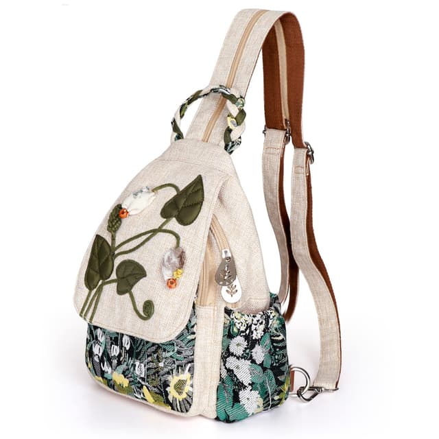 Handgefertigter Mini-Rucksack aus Segeltuch für Frauen 🎒