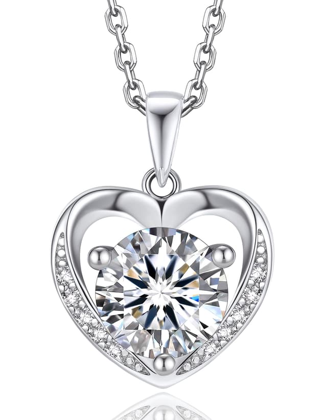 𝐋𝐢𝐞𝐛𝐞𝐬 𝐆𝐞𝐬𝐜𝐡𝐞𝐧𝐤 𝐟ü𝐫 𝐬𝐢𝐞 🎁: Moissanite Halskette Damen Silber 925 Herz Anhänger