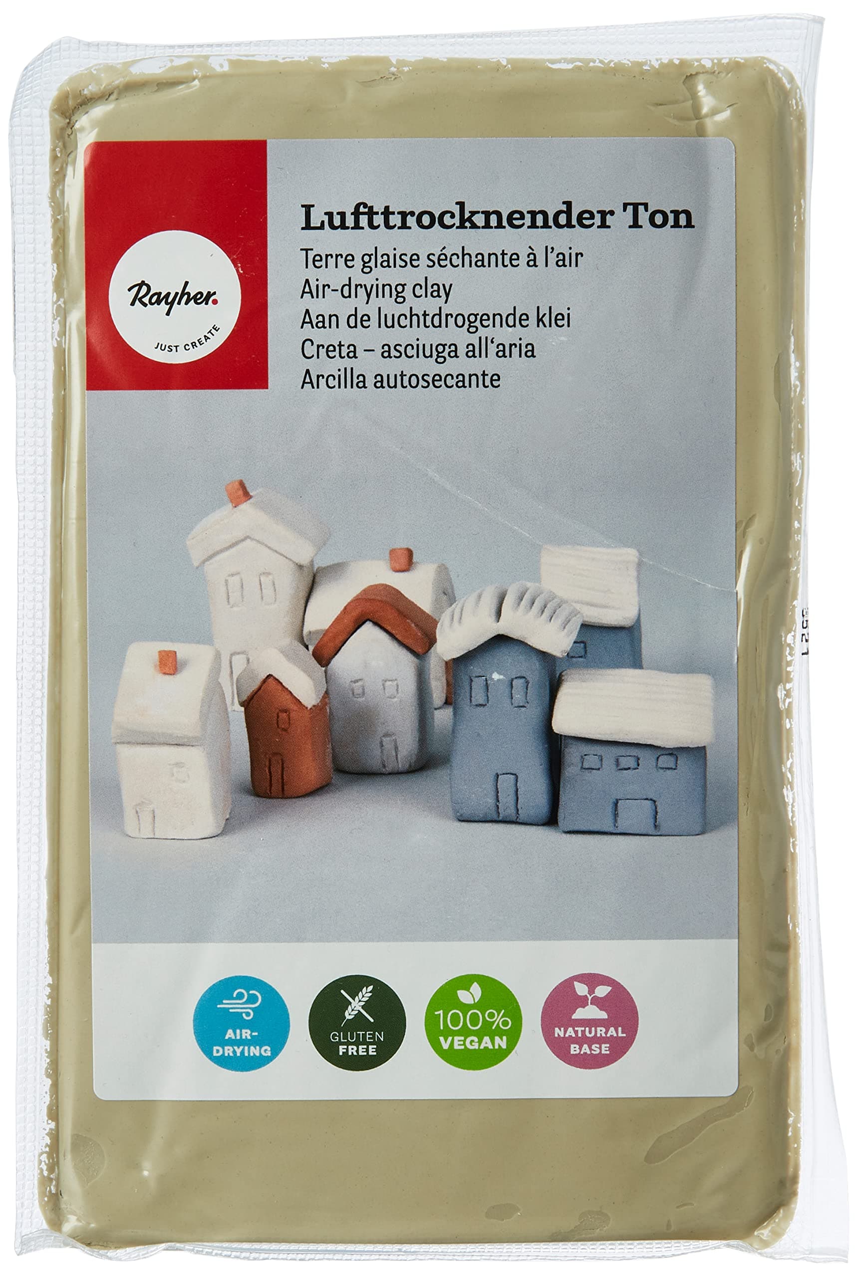 Rayher Lufttrocknender Ton, Beige, 1 kg 🎨🏺